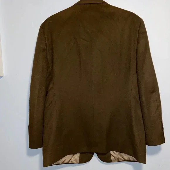 Vintage Bill Blass For Marshal Fields 100% Cashmere Mens Brown Blazer 42 Short - Picture 4 of 8